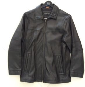 Perry Ellis Portfolio Genuine Leather Jacket Large